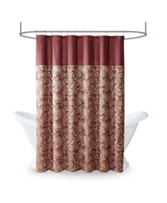 Aubrey Jacquard Beaded Shower Curtain, 72" x  72"