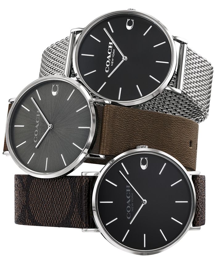 rotary men's stainless steel mesh bracelet pilot style watch