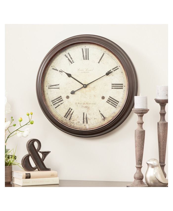 Aspire Home Accents Emmaline Round Wall Clock Macy's