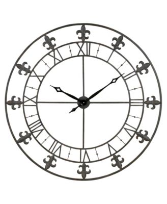 Aspire Home Accents - Adelie Fleur De Lis Wall Clock