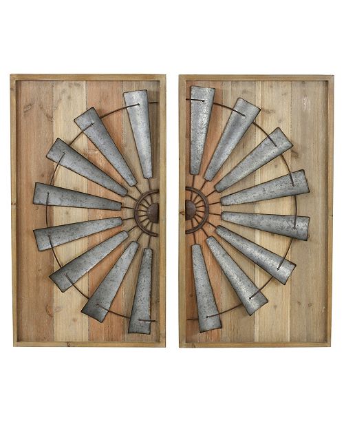 Aspire Home Accents Richmond Windmill Wall Decor Set Of 2