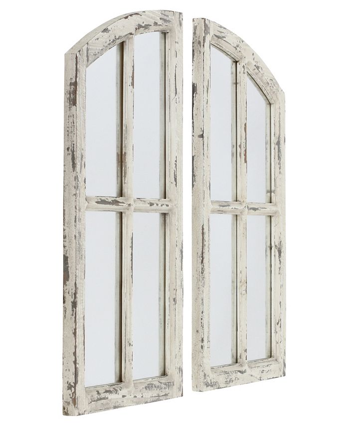 Aspire Home Accents Jolene Arch Window Pane Mirrors (Set of 2) Macy's