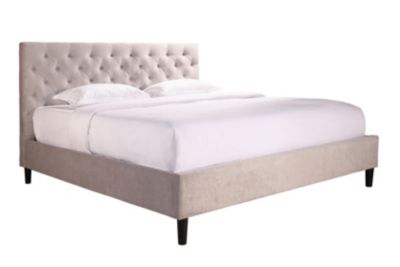 Moe's Home Collection - GENIE STORAGE BED QUEEN GREY VELVET