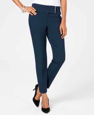 Alfani - Wide-Waistband Skinny Pants