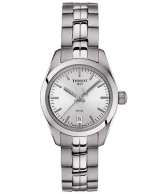 Tissot - Women's Swiss T-Classic PR 100 Gray Stainless Steel Bracelet Watch 25mm