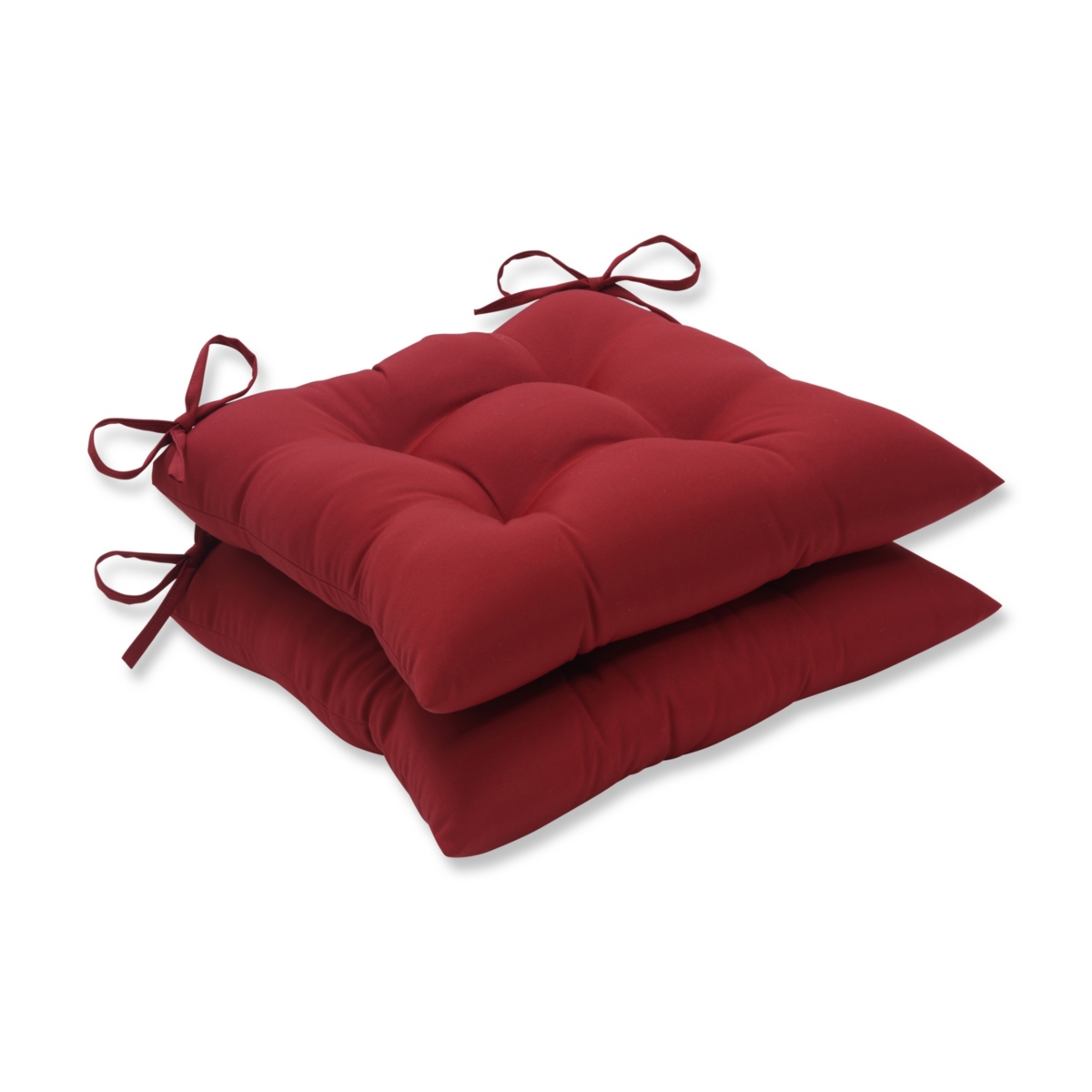 Pompeii Red Wrought Iron Seat Cushion, Set of 2 - Red