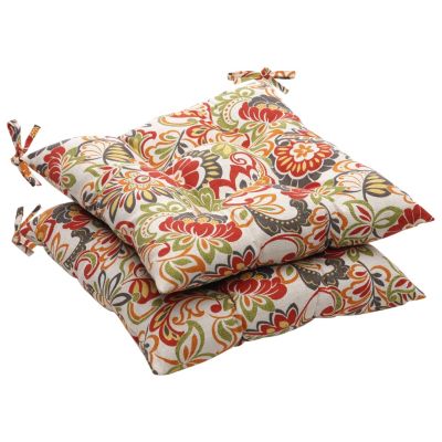 Pillow Perfect - Zoe Citrus Wrought Iron Seat Cushion (Set of 2)