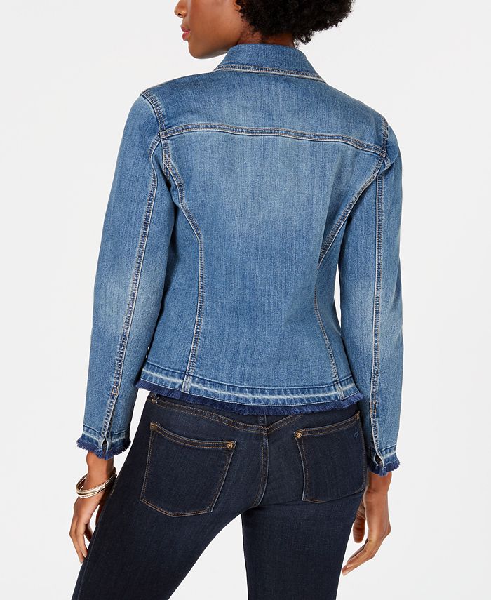 Charter Club Frayed-Trim Jean Jacket, Created for Macy's & Reviews ...