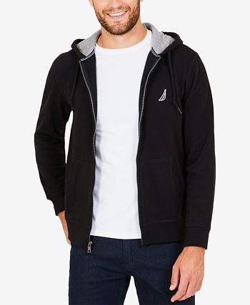 FREE-SHIPPING Select Size: S-XXL BLACK Nautica Men's Fleece Pullover Hoodie