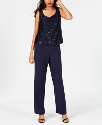 売れ筋商品|||アールアンドエムリチャーズ カットソー トップス レディース 3-Pc. Sequined Lace Pantsuit & Jacket Merlot R & M Richards 3-Pc. Sequined Lace Pantsuit & Jacket - Macy's