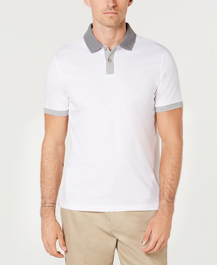 Calvin klein men's liquid touch micro best sale stripe polo shirt