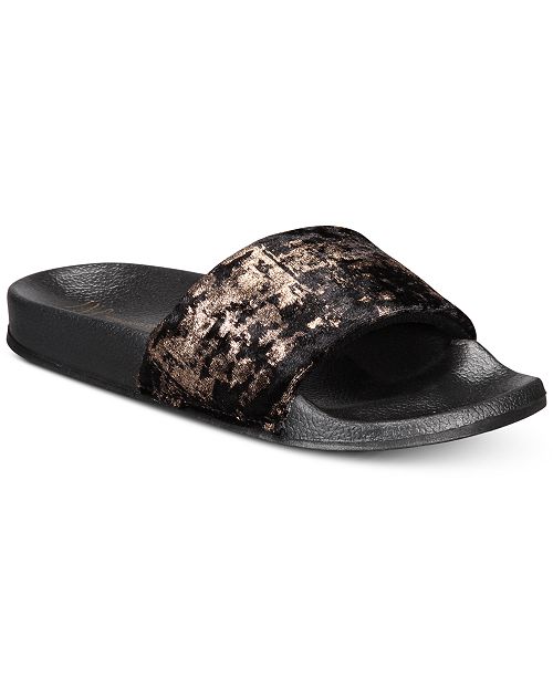 Inc International Concepts Inc Metallic Velour Slide Slippers