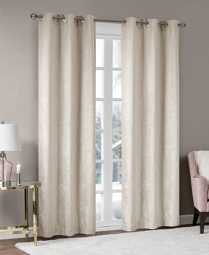 Madison Park Luxe 42" x 95" Chenille Grommets Window Curtain Pair