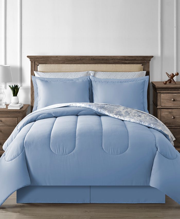 Fairfield Square Collection Floral Toile 8Pc. King Reversible