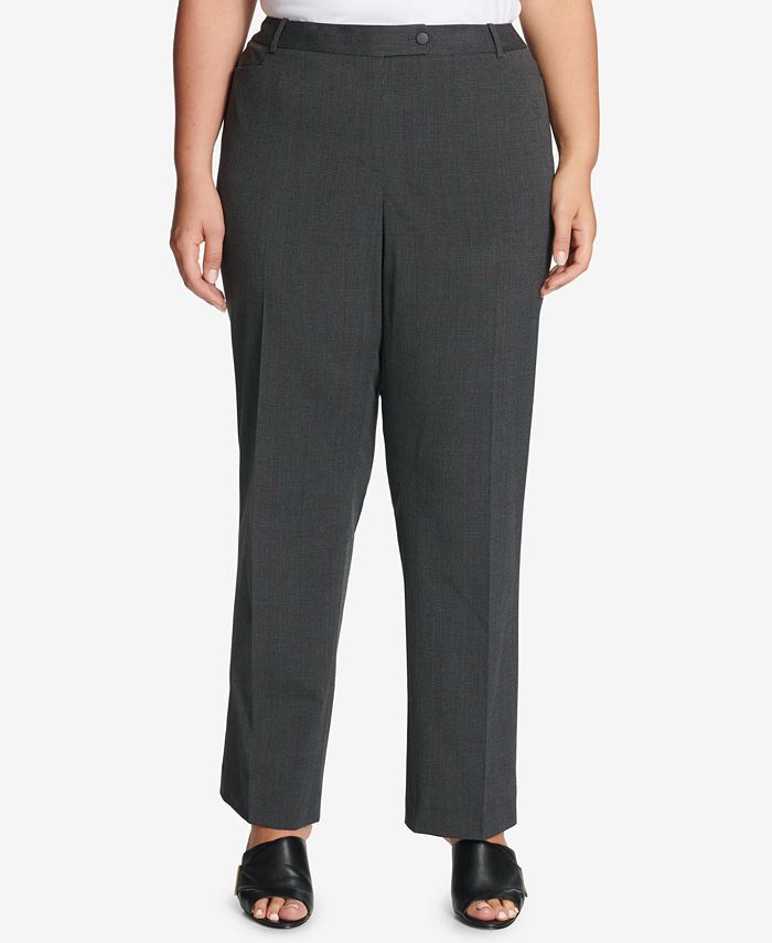 Calvin Klein Plus Size Straight-Leg Pants - Macy's