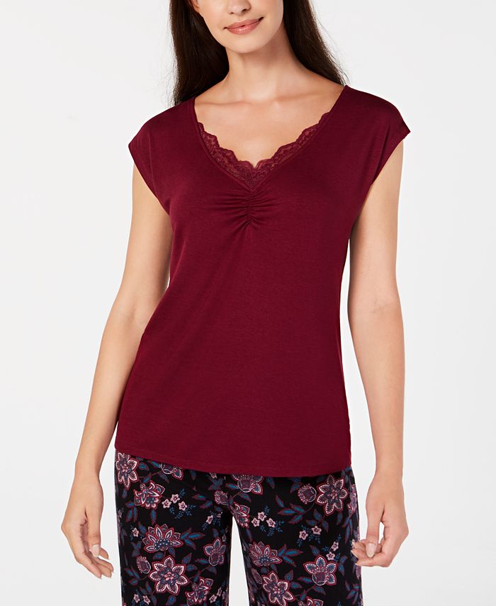 INC International Concepts INC LaceTrim Sleep Top, Created for Macy's