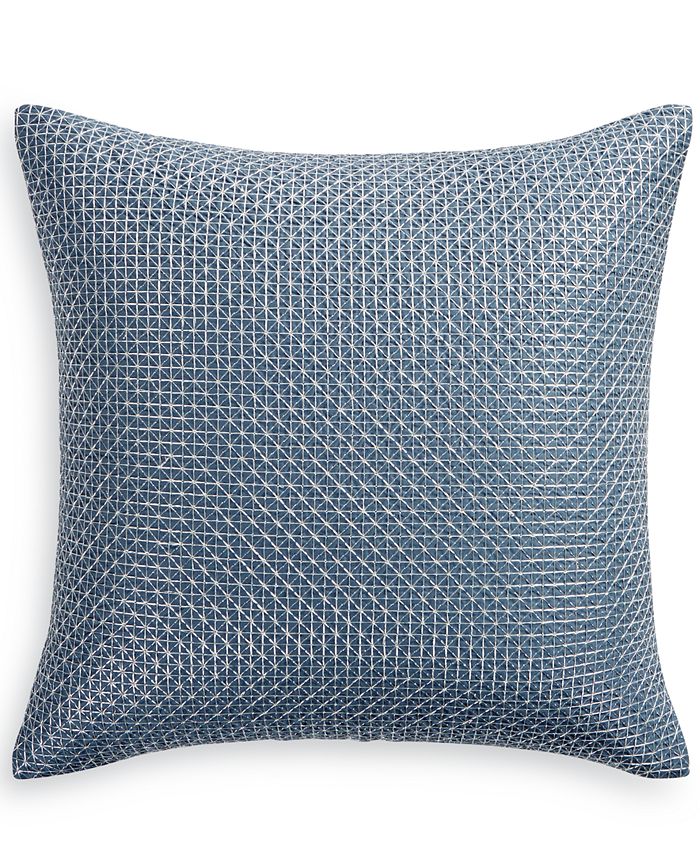 Hotel Collection CLOSEOUT! Cascade 300Thread Count Blue 18" Square