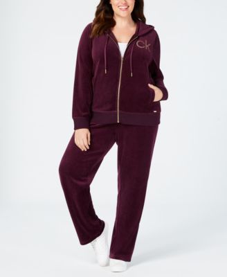 macy's calvin klein velour