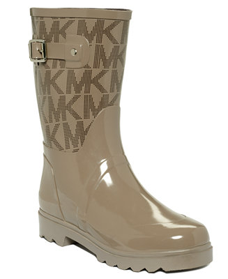 MICHAEL Michael Kors Logo Mid Rainboots - Boots - Shoes - Macy&#39;s