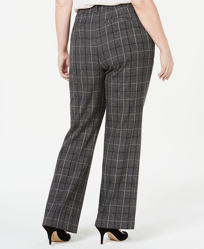 Charter Club Plus Size Plaid Trousers, Created for Macy's - Macy's