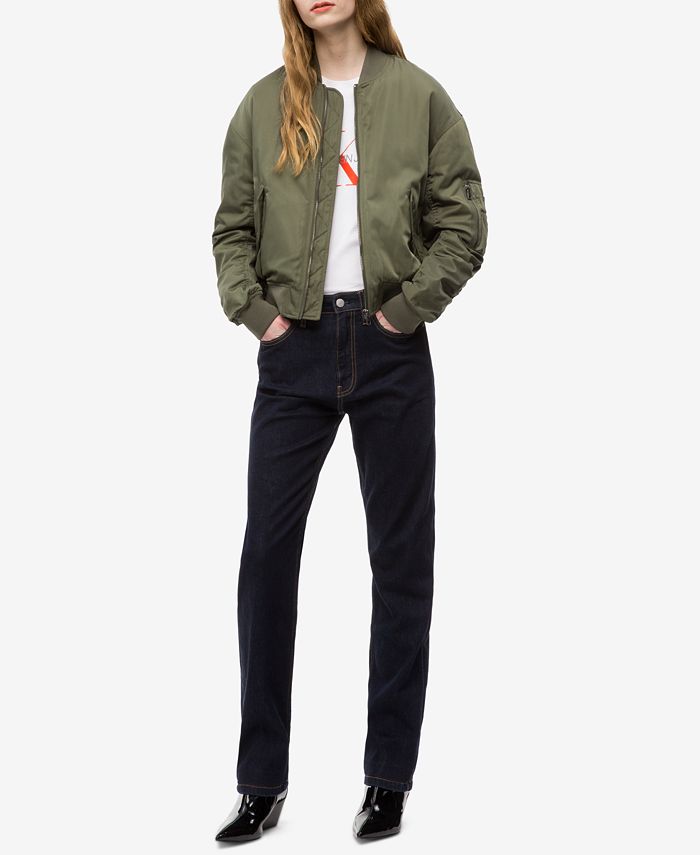 Calvin Klein Jeans Bomber Jacket & Reviews - Jackets & Vests - Juniors ...
