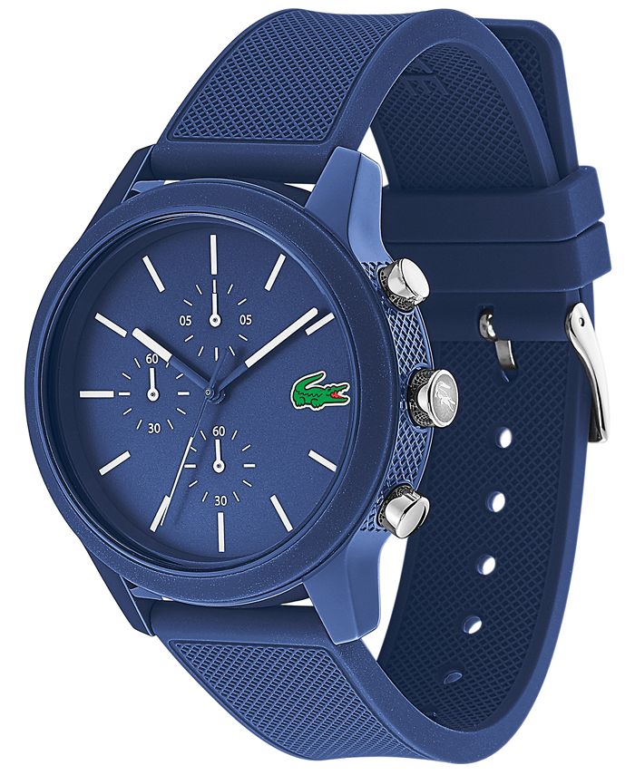 Lacoste Men's Chronograph 12.12 Blue Silicone Strap Watch 44mm & Reviews All Fine Jewelry