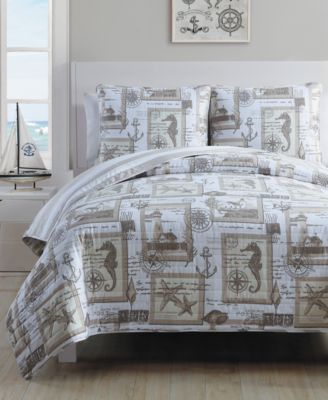 VCNY Home - Nautical Cabana Reversible 3-Pc. King Quilt Set