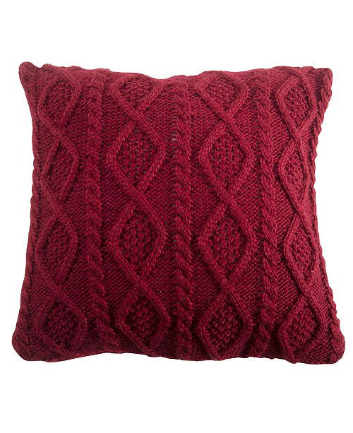Hiend Accents 18 X18 Cable Knit Pillow Reviews Decorative