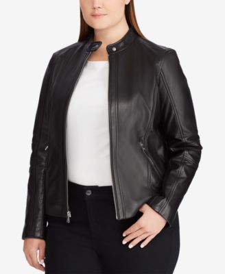 plus size leather coats