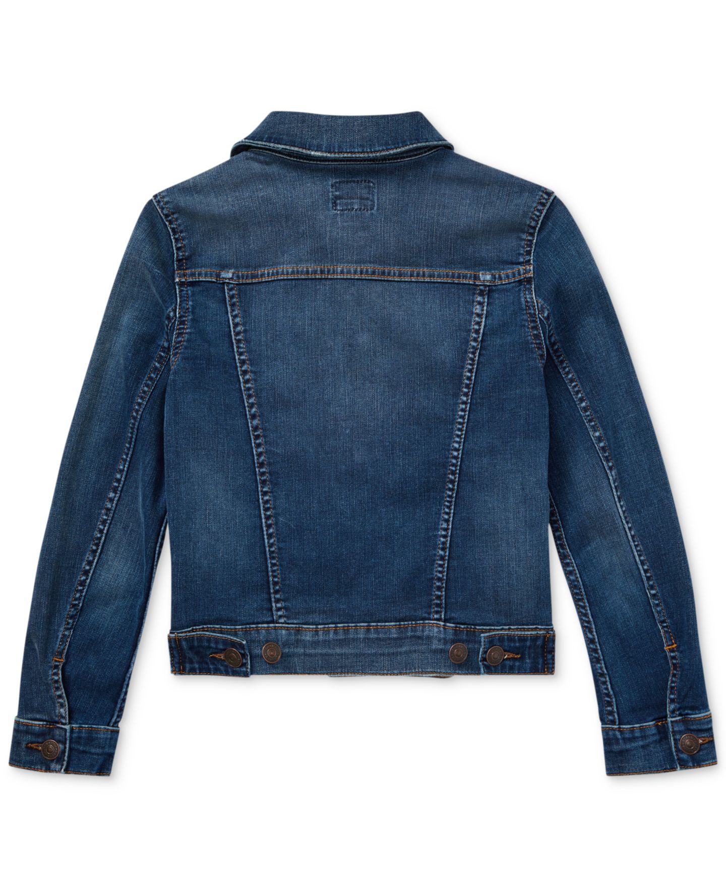 Куртка Polo Ralph Lauren Lightweight Denim Trucker для девочек, цвет: Варёный — фото 6
