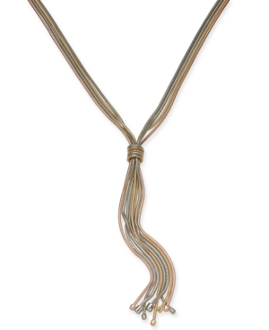 image of Alfani Knotted Lariat Necklace, 32