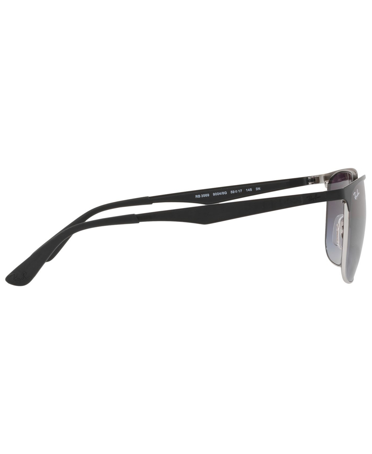Ray Ban Sunglasses, Rb3569 In Silver Top Black,grey Gradient Dark Gr