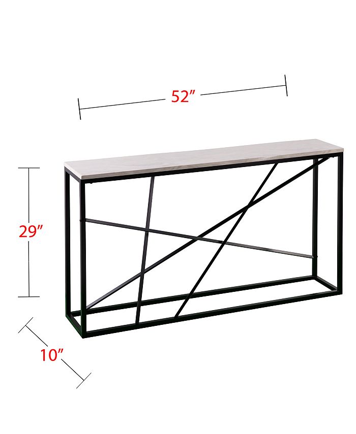 Southern Enterprises Arendal Faux Marble Skinny Console Table Macy's