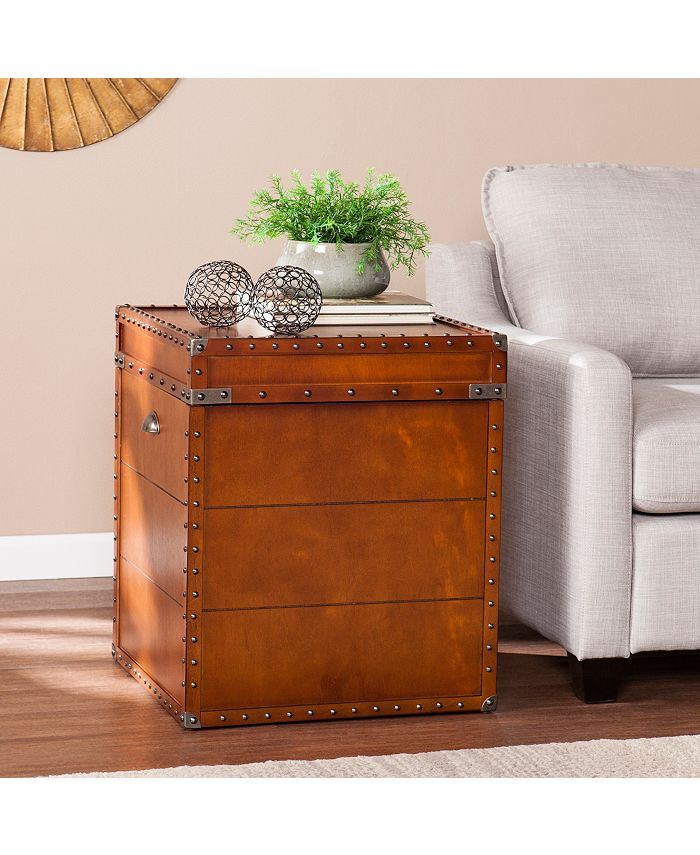 Southern Enterprises Steamer Trunk End Table Macy's