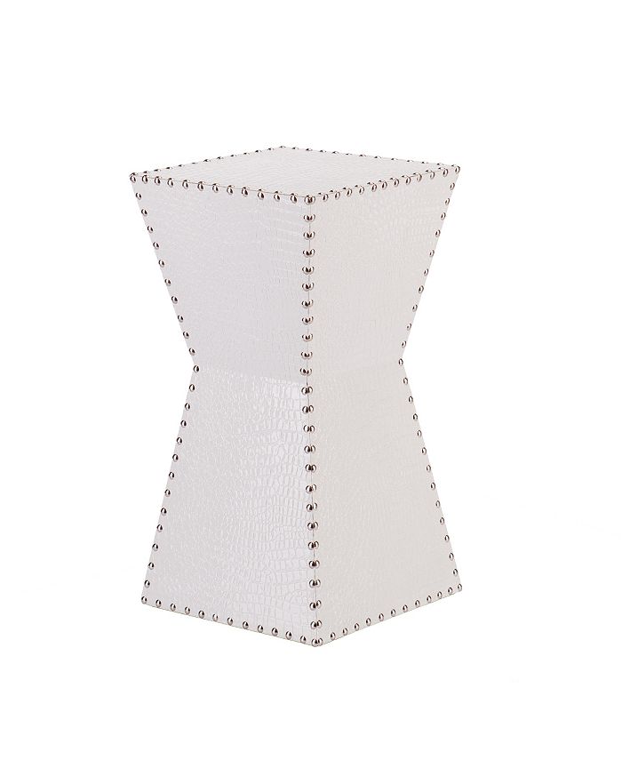 Southern Enterprises War Faux Leather Accent Table & Reviews