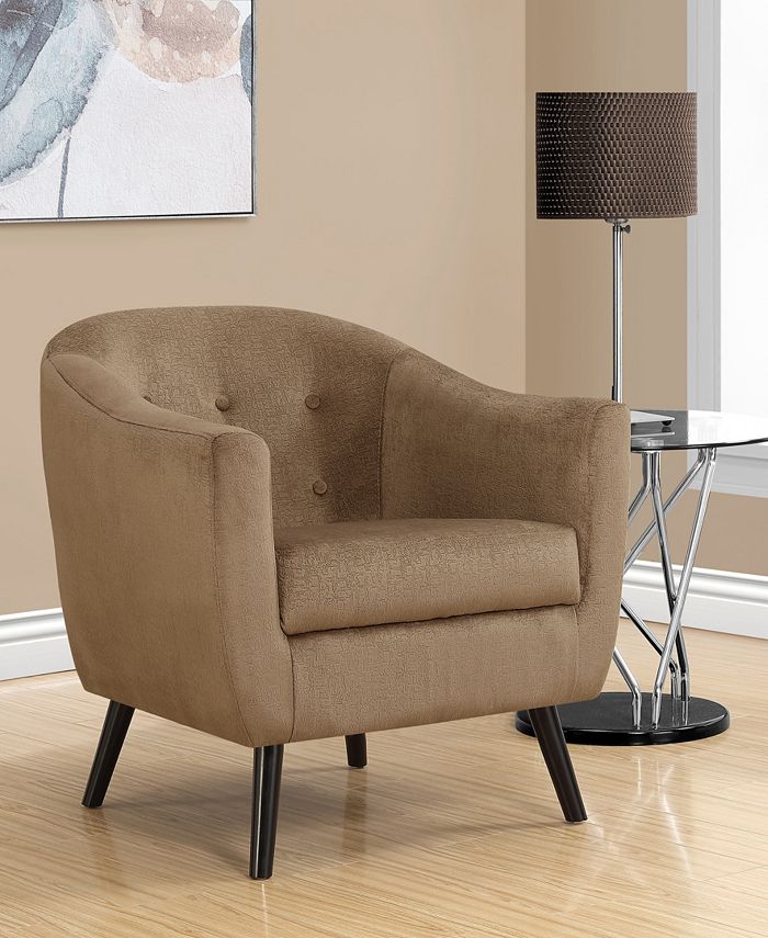 Monarch Specialties Accent Chair - Light Brown Mosaic Velvet & Reviews