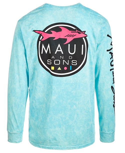Maui And Sons Men S Shark Logo Graphic T Shirt Reviews T