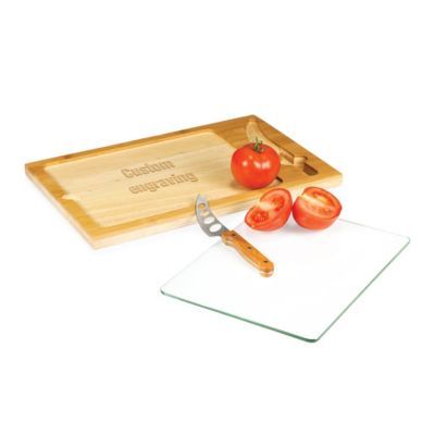 Toscana&reg; by Icon Glass Top Cutting Board & Knife Set