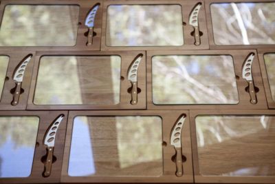 Toscana&reg; by Icon Glass Top Cutting Board & Knife Set