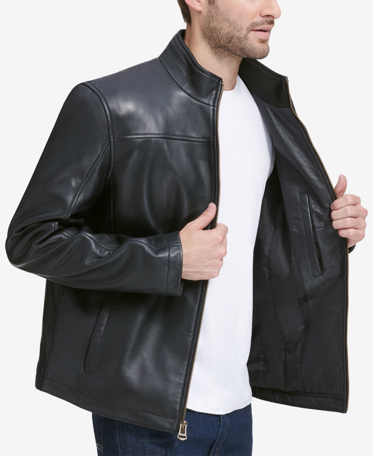 Mens leather blazers macy's store