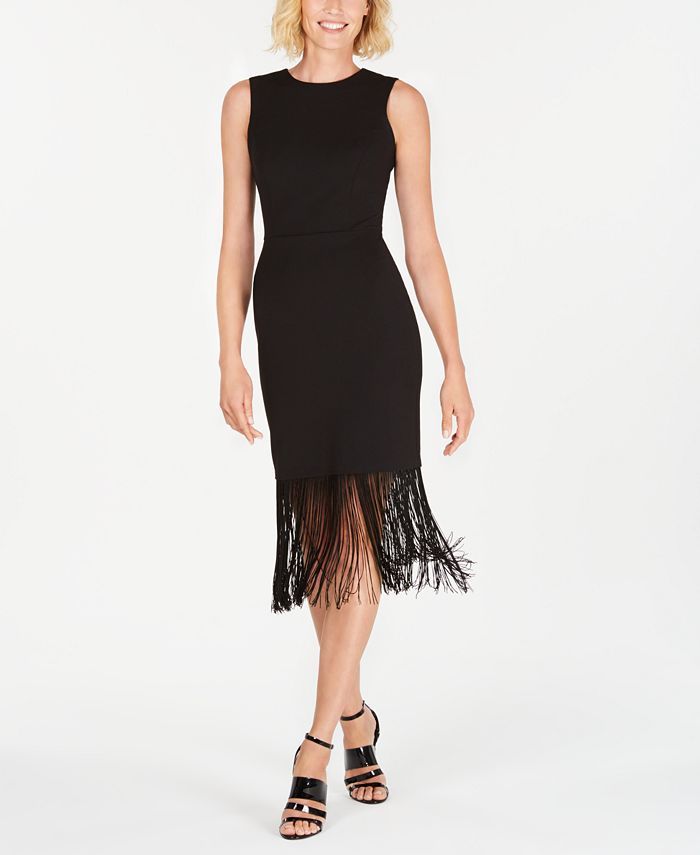 Calvin klein fringe hotsell dress