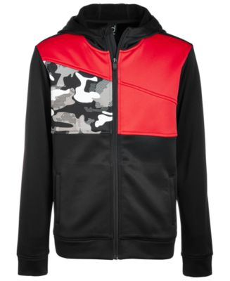 Ideology Big Boy Colorblocked Zip-Up Hoodie, Created for Macy's - Macy's
