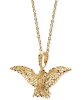 Macy's - Men's Eagle 24" Pendant Necklace in 10k Gold
