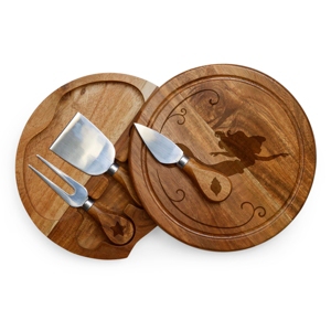 Picnic Time Princess Ariel Brie Acacia Cheese Board With Tool Set In Brown