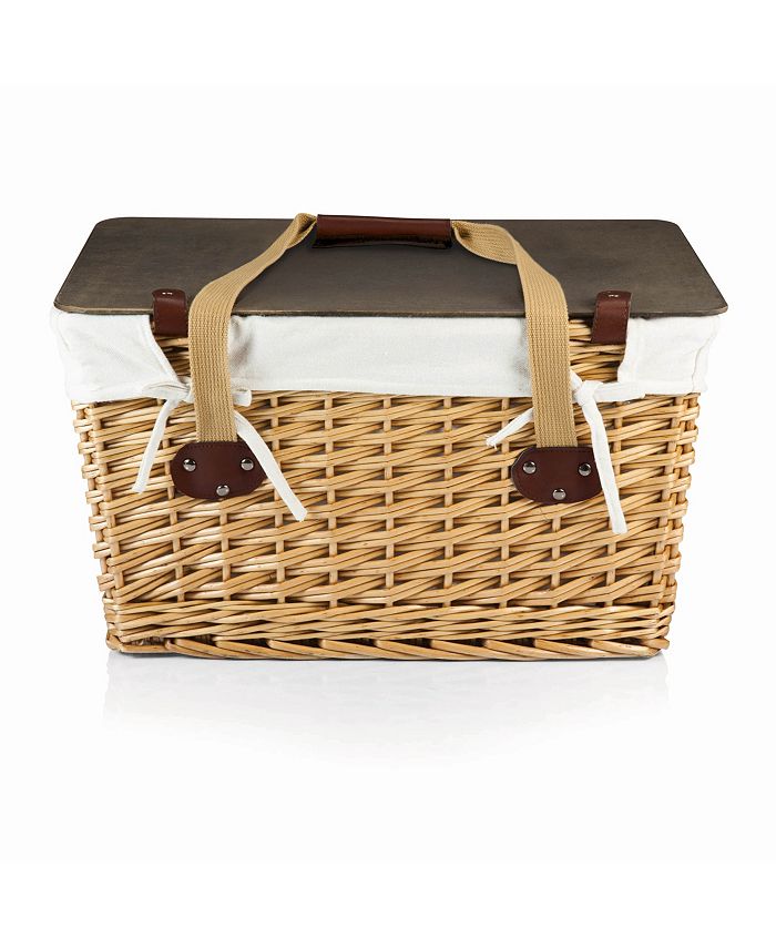 Picnic Time Brown Canasta Grande Wicker Basket Macy's