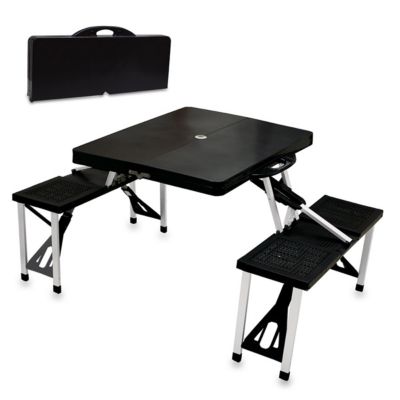 by Picnic Time Picnic Table Portable Folding Table with Seats