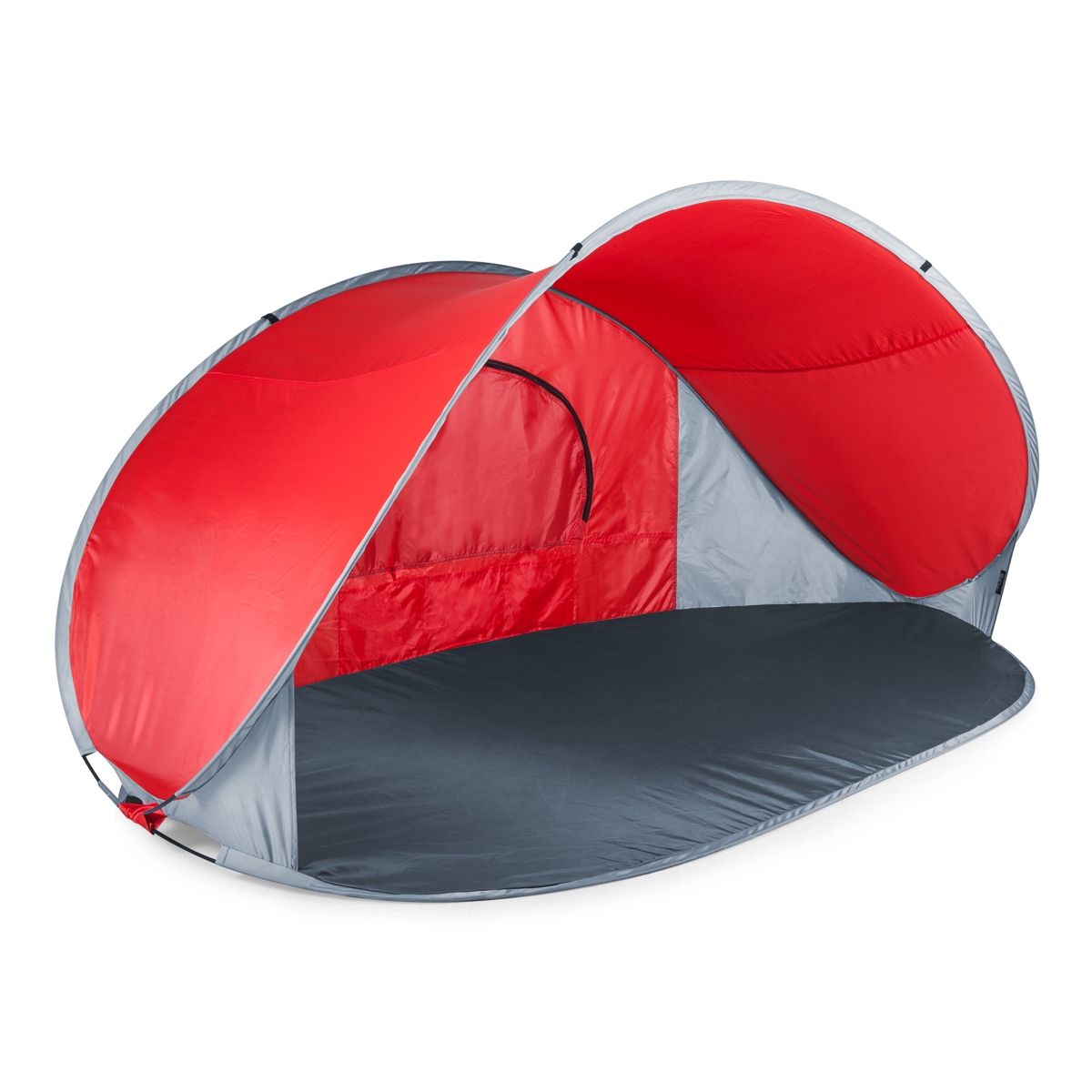 by Picnic Time Manta Portable Beach Tent - Red/gray/s