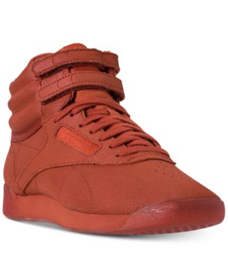 womens red reebok high tops