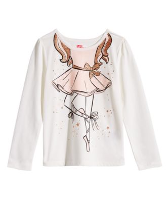 Epic Threads - Toddler Girls Long-Sleeve Ballerina T-Shirt