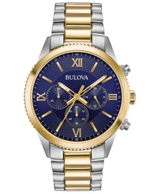 Bulova - Men's Chronograph Two-Tone Stainless Steel Bracelet Watch 42.5mm